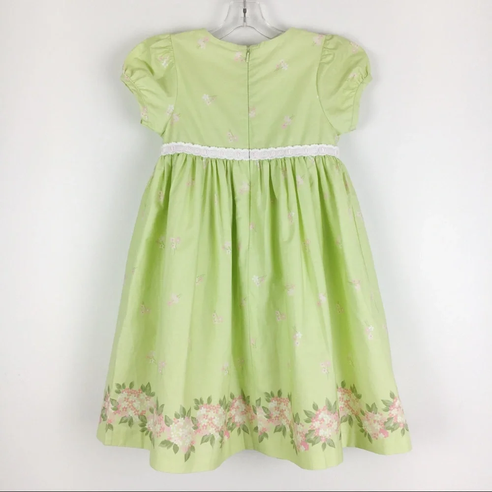 NWT Girls Size 5 Gymboree Green Pink Floral Party‎ Holiday Easter Church Dress